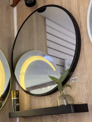 Mirror With Shelve | Anti-Rust Stainless Steel / Chrome | Complete Sets Available | Modern & Classic Designs