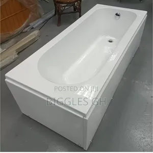Straight Bathtub With Panel | Acrylic / Fibreglass / Cast Iron | Hydrotherapy Jets | LED & Bluetooth Options | P-Trap Waste Included