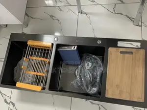 Black Double Kitchen Sink, Stainless Steel Sink