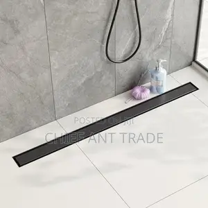 Floor Drain 60cm. Black. DLT-60b | Stainless Steel / Metal | Anti-Odour Seal | Anti-Rust Coating | 10cm–60cm Options | Anti-Insect Barrier