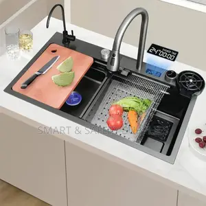 Nano Stainless Steel Kitchen Sink (Countertop) | Anti-Rust Stainless Steel / Granite Composite | Single & Double Bowl | Complete with Waste Trap & Tap