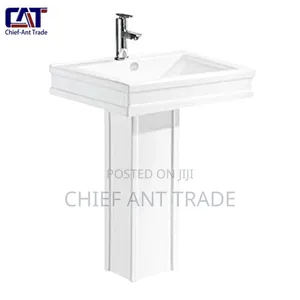 Pedestal Basin Bold 61cm | Ceramic / Marble / Stone Resin | Wall-Hung & Floor-Standing | With Mirror & Cabinet Options Available