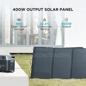 Ecoflow 400w Portable Solar Panel for Solar Generators Foldable | Brand New | 100% Copper Engine | Silent Operation | Key Start | 1-Year Warranty