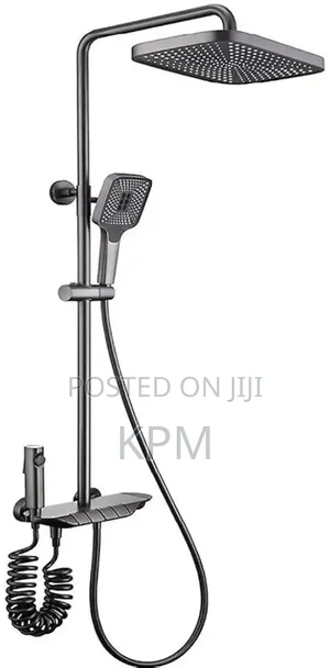 4 In 1 Piano Shower New Design | Anti-Rust Stainless Steel | Overhead + Hand Shower + Shattaf | Hot & Cold Thermostatic | 4-in-1 Available