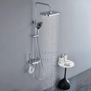 Pressure 4 in 1 Piano Shower Complete | Anti-Rust Stainless Steel | Overhead + Hand Shower + Shattaf | Hot & Cold Thermostatic | 4-in-1 Available