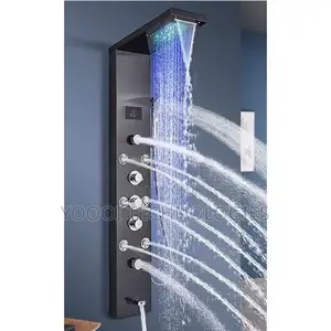 Spa Digital Display Shower Panel – Massage Jets, Mixer Set, Luxury Bathroom