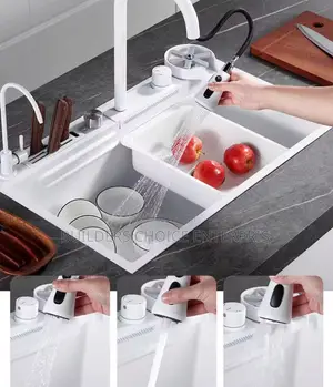 Luxury White Wash Water Fall Kitchen Sink