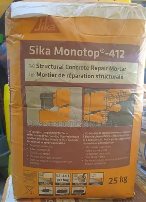 Sika Monotop 412 R4 Concrete Repair Mortar - 25kg | Quality Grade | Durable Construction | Residential & Commercial Use | Available in Bulk