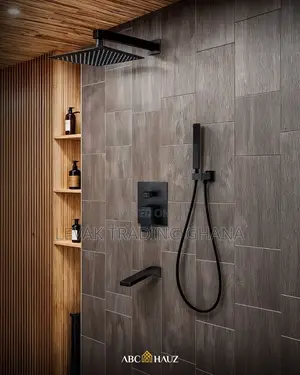 Hidden Shower - Concealed Shower Tub | Anti-Rust Stainless Steel | Overhead + Hand Shower + Shattaf | Hot & Cold Thermostatic | 4-in-1 Available