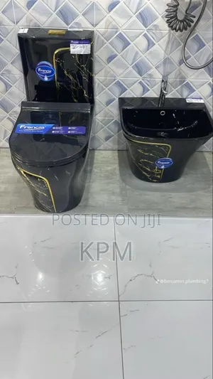 Master Bedroom Matching Wc and Basin Complete Set | Ceramic Glaze | P & S Trap Options | Dual Flush / Press Top | UK / Italian Standard | 10+ Year Durability