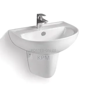 Ceramic Wall Hunging Basin Short Pedestal Stand | Quality Grade | Durable Construction | Residential & Commercial | All Accessories Available