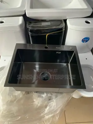 Black Single Kitchen Sink | Anti-Rust Stainless Steel / Granite Composite | Single & Double Bowl | Complete with Waste Trap & Tap