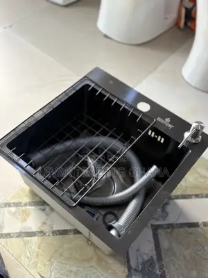 Small Single Sink 40cm Black Armless Kitchen Sink | Anti-Rust Stainless Steel / Granite Composite | Single & Double Bowl | Complete with Waste Trap & Tap