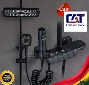 Piano Shower. 4 Flow. Hot and Cold | Anti-Rust Stainless Steel | Overhead + Hand Shower + Shattaf | Hot & Cold Thermostatic | 4-in-1 Available