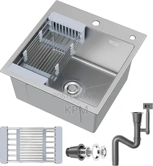 Armless Cabinet Kitchen Sink 5050 | Anti-Rust Stainless Steel / Granite Composite | Single & Double Bowl | Complete with Waste Trap & Tap