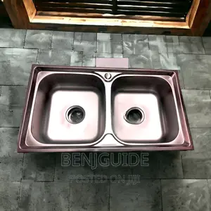 Double Bowl Cabinet Kitchen Stainless Steel/ Armless