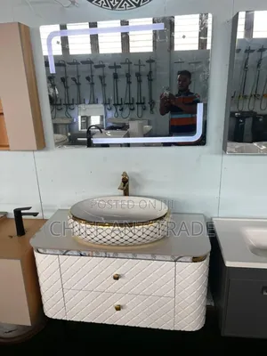 80cm Hung Hand Wash Basin | Ceramic / Marble / Stone Resin | Wall-Hung & Floor-Standing | With Mirror & Cabinet Options Available