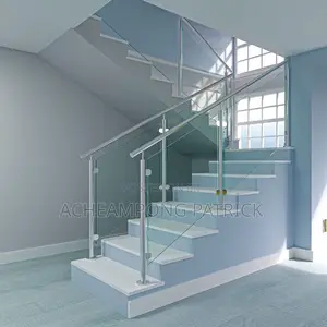 Stainless Glass Railing Staircase Design | Stainless Steel / Tempered Glass | Anti-Rust | Custom Fabrication | Residential & Commercial Grade
