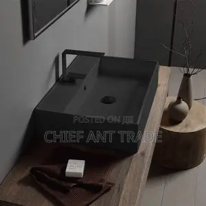 Black Countertop Basin. Pedicure Basin. Yt-09 | Ceramic / Marble / Stone Resin | Wall-Hung & Floor-Standing | With Mirror & Cabinet Options Available