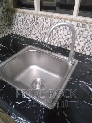 Single Bowl, Armless Kitchen Sink With Tap