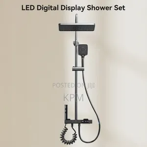 Both Led and Digital Displays Shower Set | Anti-Rust Stainless Steel | Overhead + Hand Shower + Shattaf | Hot & Cold Thermostatic | 4-in-1 Available