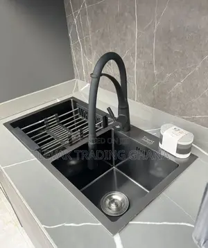 Black Kitchen Sink - Stainless Steel Kitchen Sink | Anti-Rust Stainless Steel / Granite Composite | Single & Double Bowl | Complete with Waste Trap & Tap
