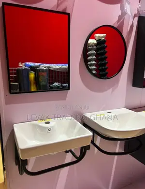 Small Basin and Mirror Wash Hand Sink