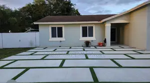 Concrete and Artificial Grass | Glazed / Matte Finish | Slip-Resistant | Indoor & Outdoor | 60×60 / 30×60 / 60×120 cm Options