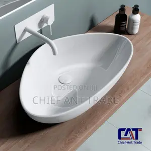 Countertop / Pedicure Basin B3404 | Ceramic / Marble / Stone Resin | Wall-Hung & Floor-Standing | With Mirror & Cabinet Options Available