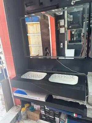 Double Black Cabinet Basin