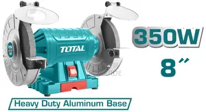 Total Bench Grinder 8" 350w | Professional Power Tool | Heavy-Duty Construction | Residential & Commercial | All Accessories Available