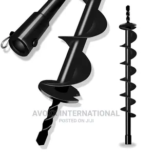 LONGRUN Earth Auger Drill Bit For Garden Fence Post,3"X31.5"
