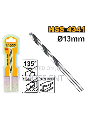 Ingco 4341 HSS Drill Bit 13mm - P40c160 - DBT | Drill Bit / Hole Saw | HSS / TCT / SDS+ | Multiple Diameter Sets | Wood, Metal, Masonry & Glass