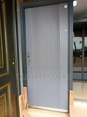Gray Metal Security Door Weather