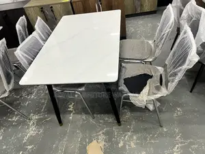 White Marble 4 Seater Dining Set