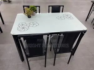 Dining Table (Glass Top 4 Seaters Sets)