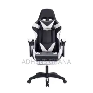 Ergonomic Gaming Office Chair With Footrest | Office / Gaming Chair | Ergonomic Design | Height Adjustable | Lumbar Support | PU Leather / Mesh Fabric