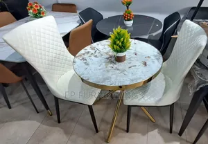 2chairs Dining Set | Dining Set / Table | Tempered Glass / Marble / Solid Wood | 2–8 Seater | Matching Chairs Included | Multiple Designs