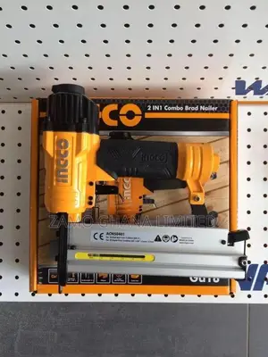 Combo Brad Nailer 2 in 1 - Acn50401 | Nailer / Stapler | Cordless 20V / Pneumatic | 18–64mm Nail Length | Spring-Feed Magazine | Safety Tip