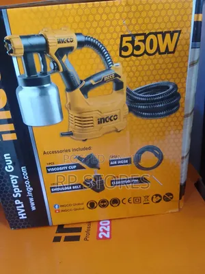 Ingco HVLP Spray Gun 550w | Spray Gun | Electric HVLP / Pneumatic / 20V Cordless | 450W–550W | 0.1–2 Bar | 600–1000cc Tank
