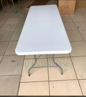 8 Seater Rectangular Table, White Table for Funeral, Party | Quality Furniture | Solid Wood / MDF / Metal | Durable Construction | Available in Multiple Sizes & Colours