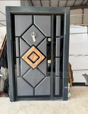 Gray One and Half Heavy Security Door | Security Door & Hardware | Heavy-Duty Steel | Multiple Sizes & Colours | Frame, Lock & Keys Included