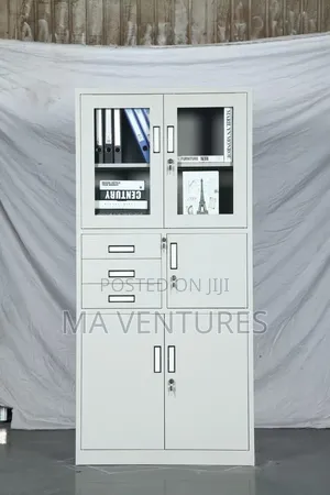 Office Cabinet for Books and Files | Cabinet / Locker | Heavy-Gauge Steel / MDF | Multi-Door | Key Lock | For Office, School & Home