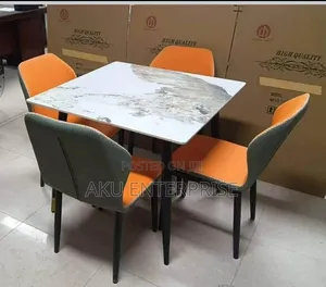 Dining Table With 4 Chairs Black White Grey | Dining Set / Table | Tempered Glass / Marble / Solid Wood | 2–8 Seater | Matching Chairs Included | Multiple Designs