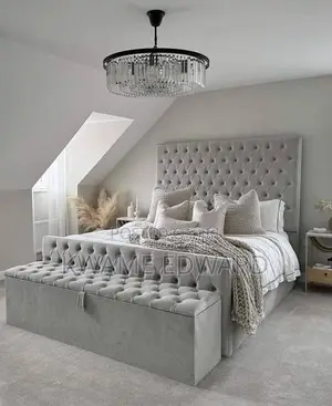 Queen Size Bed Frame and Ottoman | Bed Frame | Solid Wood / MDF / Leather Upholstered | King, Queen & Double | Durable Construction | Multiple Designs