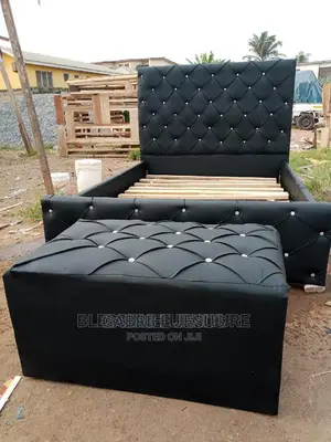 Double Bed Frame With Attoma | Bed Frame | Solid Wood / MDF / Leather Upholstered | King, Queen & Double | Durable Construction | Multiple Designs