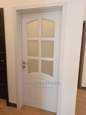 Heavy Duty PVC With Thick Glass Doors Instock+Achitraves | Bathroom / Glass Door | Tempered / Frosted Glass | Waterproof Frame | Multiple Designs & Colours | With Handle & Lock | Inspected – Good Condition