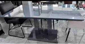 A Classic Grey Dining Table | Dining Set / Table | Tempered Glass / Marble / Solid Wood | 2–8 Seater | Matching Chairs Included | Multiple Designs