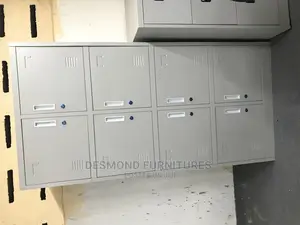 Office Cabinets 8 Lockers | Cabinet / Locker | Heavy-Gauge Steel / MDF | Multi-Door | Key Lock | For Office, School & Home