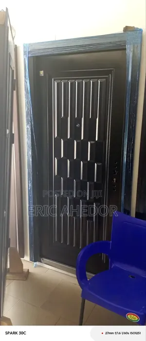 Normal Full Metal Door and Accessories | Security Door & Hardware | Heavy-Duty Steel | Multiple Sizes & Colours | Frame, Lock & Keys Included